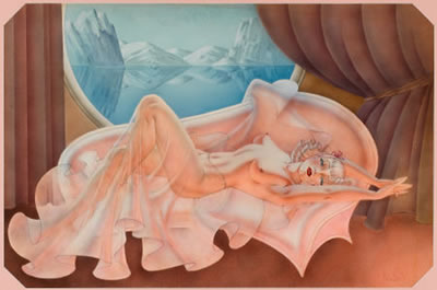 Pin-Up on Chaise Lounge