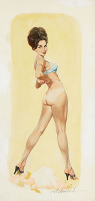 Sample artwork by Hal (Harold) Ashmead (1932 - 2018), known for book illustration, marine and figure painting, animation-storyboard artist - View similar artists and auction records