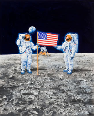 Space illustration, one of twenty-six works for the US