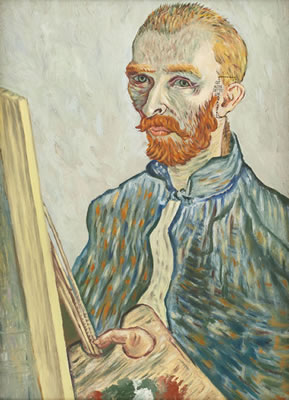 Portrait of Jim Beaman: The Playboy Art Gallery: Van Gogh Self-Portrait, Playboy illustration, page 173, September 1964