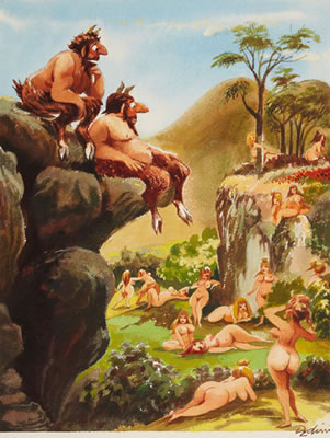 Playboy cartoon illustration, page 123, October 1973