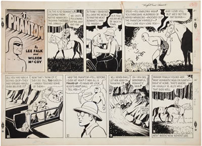 The Phantom Sunday Comic Strip Original Art dated 10-18-53 (King Features Syndicate, 1953)