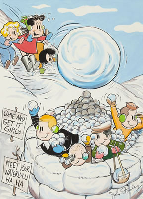 Little Lulu and Tubby Painting Original Art (1977).
