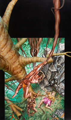 Tarzan of the Apes, paperback cover by Barclay Shaw - Auction record, sale price, and art valuation. Compare with similar artists and explore comparable artworks.