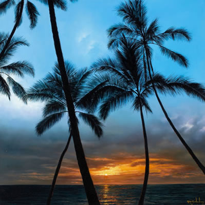 Sunset in the Palm Trees