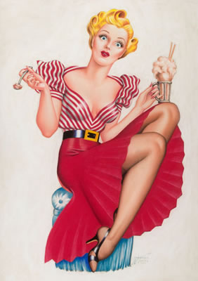 High Heel Magazine cover by Cardwell Higgins - Auction record, sale price, and art valuation. Compare with similar artists and explore comparable artworks.