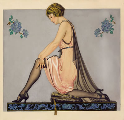 Holeproof Hosiery Company ad illustration by Coles Phillips - Auction record, sale price, and art valuation. Compare with similar artists and explore comparable artworks.