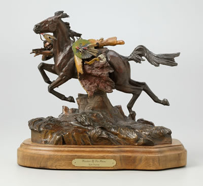 Sample artwork by Ken Payne (1938 - 2012), known for bronze western sculpture, horse and rider - View similar artists and auction records