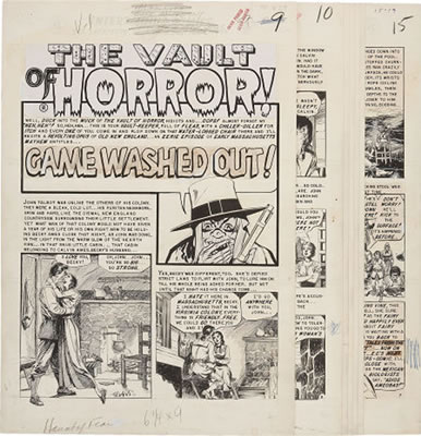 Haunt of Fear #27 Complete 7-page Story "Game Washed Out" Original Art (EC, 1954) by George Evans - Auction record, sale price, and art valuation. Compare with similar artists and explore comparable artworks.