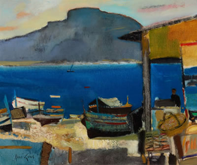 Barques à Mondello (Palerme)