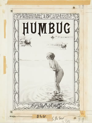 Humbug #7 Cover with Harvey Kurtzman Tissue Overlay Original Art Group (Humbug, 1958)