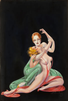 A Rival from the Grave, Weird Tales cover illustration