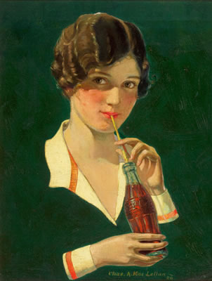 Coca-cola advertising illustration by Charles MacLellan - Auction record, sale price, and art valuation. Compare with similar artists and explore comparable artworks.