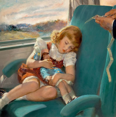 Asleep on a Train