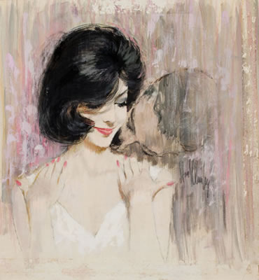 The Kiss, c. 1960 by Stanley Klimley - Auction record, sale price, and art valuation. Compare with similar artists and explore comparable artworks.