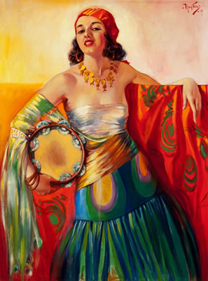 The Tambourine Player, 1929 by Josef Nuyttens - Auction record, sale price, and art valuation. Compare with similar artists and explore comparable artworks.