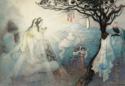 The Story of Suza, the Impetuous, Green Willow and Other Japanese Fairy Tales book illustration, 1910 by Warwick Goble - Auction record, sale price, and art valuation. Compare with similar artists and explore comparable artworks.