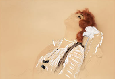 Redhead with a Cigarette by Raphael Kirchner - Auction record, sale price, and art valuation. Compare with similar artists and explore comparable artworks.