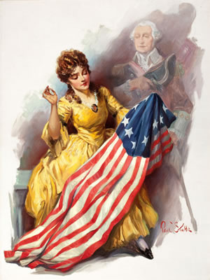 Young Betsy Ross, The Elks magazine cover, July 1927