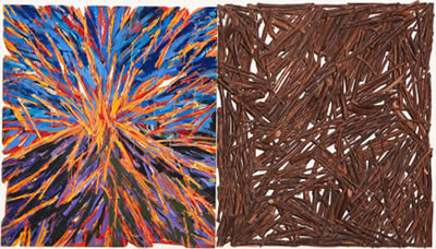 Volcan Log Jam II (Two panels)