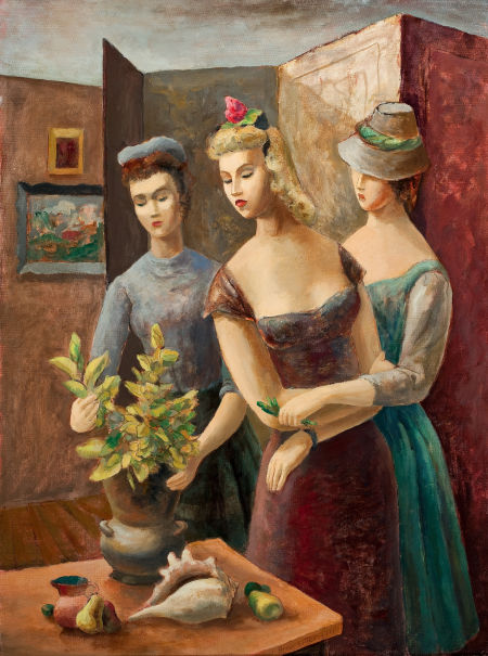 Sample artwork by Bror Alexander Utter (1913 - 1993), known for geometric abstract  and realist landscape, figure and still life painting - View similar artists and auction records
