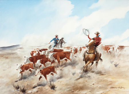 Working the Herd by Stanley Long - Auction record, sale price, and art valuation. Compare with similar artists and explore comparable artworks.