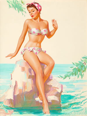 Polka Dot Bikini by KO Knute Munson - Auction record, sale price, and art valuation. Compare with similar artists and explore comparable artworks.