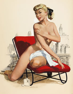 The Druggist's Daughter, Esquire Ballyhoo calendar Pin-Up, July 1953
