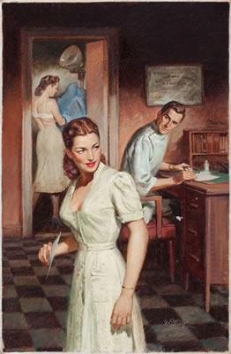 Young Nurse, paperback digest cover