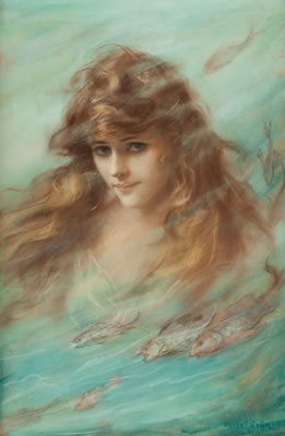 Woman Among Fish