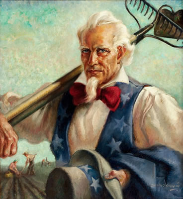 Sample artwork by John Coppin (1904 - 1986), known for portrait, illustrator, mural, dogs - View similar artists and auction records