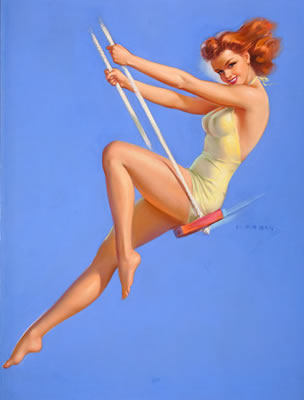Sample artwork by Jules Erbit (1889 - 1968), known for illustrator-calendar, female figure - View similar artists and auction records