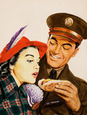 Look at It! Saturday Evening Post cover by Al Moore - Auction record, sale price, and art valuation. Compare with similar artists and explore comparable artworks.