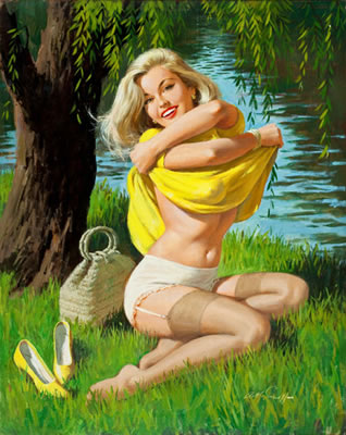 Pin-Up by the Lake by Arthur Sarnoff - Auction record, sale price, and art valuation. Compare with similar artists and explore comparable artworks.