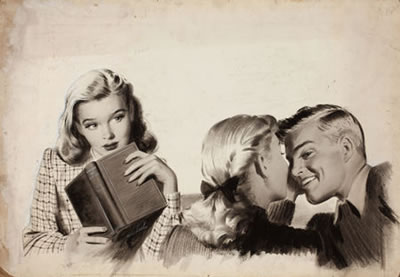 Peggy Makes the Grade, magazine story illustration
