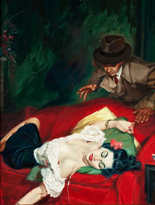 Sabotage, paperback cover by Maurice Thomas - Auction record, sale price, and art valuation. Compare with similar artists and explore comparable artworks.