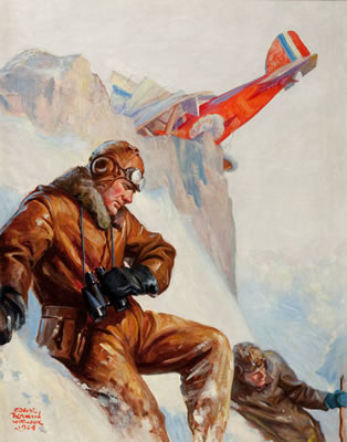 Crash Landing, The Popular Magazine, pulp cover