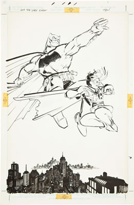 The Dark Knight #3 Batman and Robin Iconic Splash Page 10 Original Art (DC, 1986)