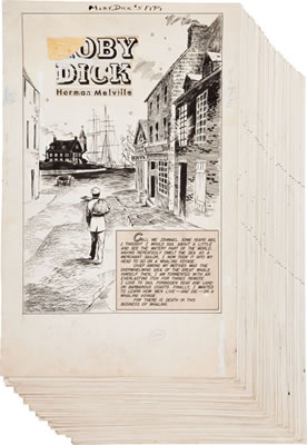 Classics Illustrated #5 Moby Dick Complete 47-page Story Original Art (Gilberton, 1942)....