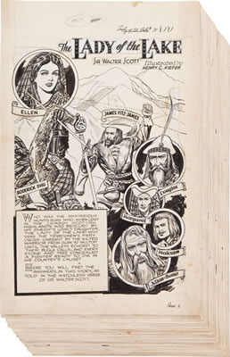 Classics Illustrated #75 The Lady of the Lake Complete 45-page Story Original Art by Henry C Kiefer - Auction record, sale price, and art valuation. Compare with similar artists and explore comparable artworks.
