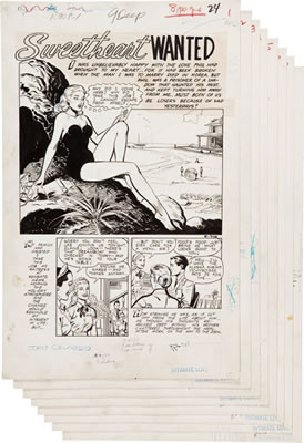 Intimate Love #27 Complete 8-page Story "Sweetheart Wanted" Original Art (Standard, 1953)..