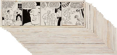 Smilin' Jack "Death Rock, Part 3" Daily Comic Strip Original Art Group (News Syndicate Co. Inc., 1939)... (Total: 25 )