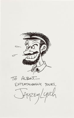 Portrait of Jay Lynch: Funnies Version 3 Self Portrait Illustration Original Art (Albert Morse, c. 1973)....