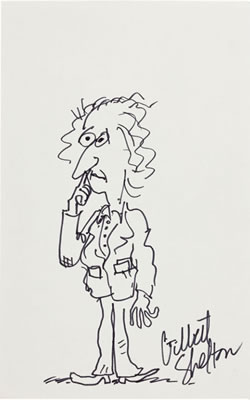Portrait of Gilbert Shelton: Morse's Funnies Version 3 Self Portrait Illustration Original Art (Albert Morse, c. 1973)....