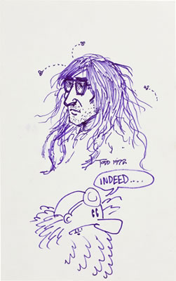 Portrait of Larry Todd: Morse's Funnies Version 3 Self Portrait Illustration Original Art (Albert Morse, 1972)....