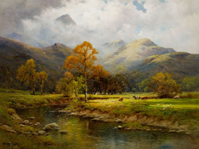 The English Lakes, Autumn in Easedale by Alfred Field Palmer - Auction record, sale price, and art valuation. Compare with similar artists and explore comparable artworks.