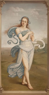 Pair of Classical Muses (Thalia, Muse of Comedy, and Euterpe, Muse of Poetry) (2)