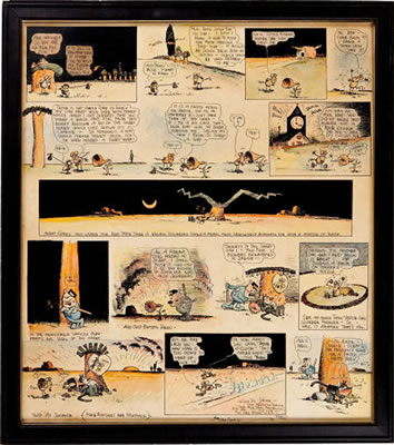 And Colored Krazy Kat Sunday Comic Strip Original Art dated 6-25-22