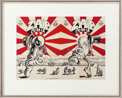 Zap Comix #4 Wraparound Cover Original Art (Apex Novelties/Print Mint, 1969).