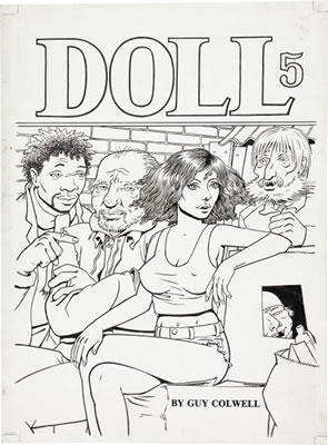 Doll #5 Cover Original Art (Rip Off Press, 1990)
